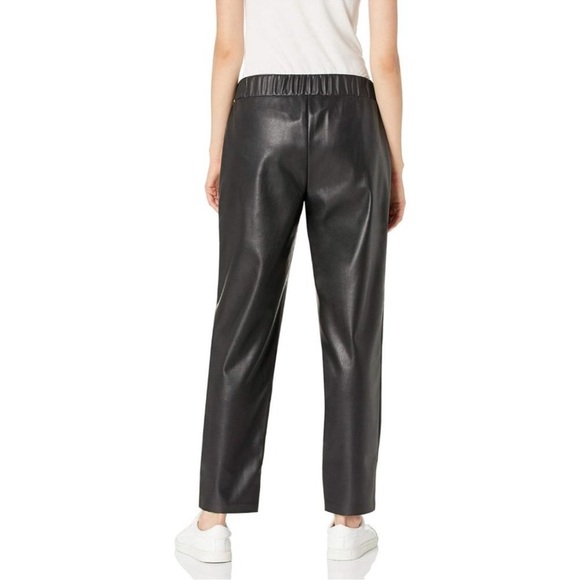 The Drop @Lisadnyc Black Vegan Leather Pull-On Jogger - Picture 2 of 8